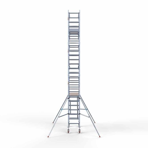 Andamio móvil completo 75 x 190 x 8,2 m altura de trabajo incl. doble barandilla frontal Euroscaffold Andamio móvil completo 75 x 190 x 8,2 m altura de trabajo incl. doble barandilla frontal