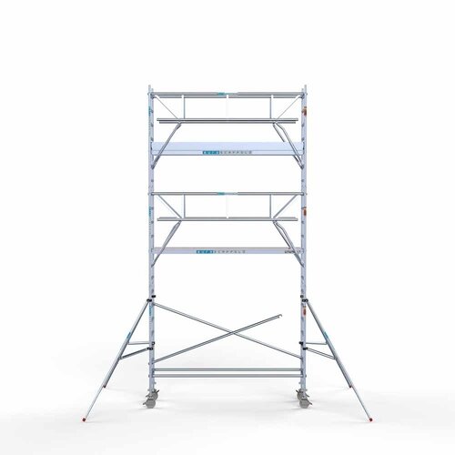 Andamio móvil completo 75 x 305 x 7,2 m altura de trabajo incl. doble barandilla frontal Euroscaffold Andamio móvil completo 75 x 305 x 7,2 m altura de trabajo incl. doble barandilla frontal