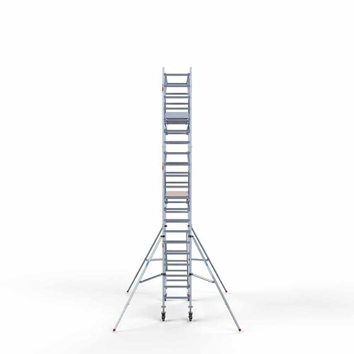 Andamio móvil completo 75 x 250 x 7,2 m altura de trabajo incl. doble barandilla frontal Euroscaffold Andamio móvil completo 75 x 250 x 7,2 m altura de trabajo incl. doble barandilla frontal