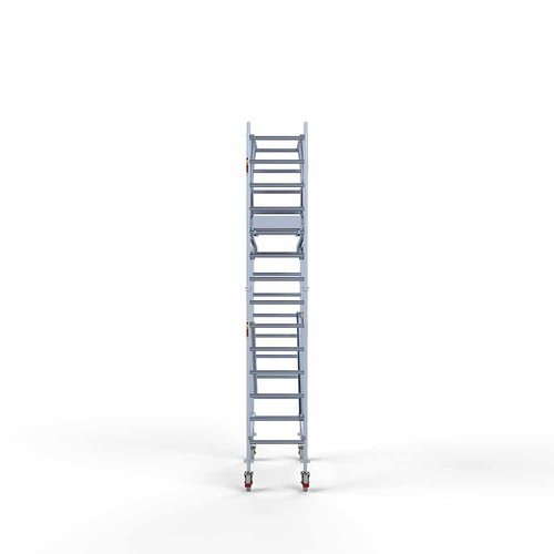 Andamio móvil completo 75 x 190 x 5,2 m altura de trabajo incl. doble barandilla frontal Euroscaffold Andamio móvil completo 75 x 190 x 5,2 m altura de trabajo incl. doble barandilla frontal