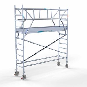 Euroscaffold Andamio rodante Estándar 75x305 4,2 m altura de trabajo doble barandillas delanteras Andamio rodante Estándar 75x305 4,2 m altura de trabajo doble barandillas delanteras