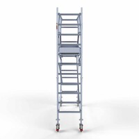 Euroscaffold Andamio móvil completo 75 x 305 x 4,2 m altura de trabajo incl. doble barandilla frontal Euroscaffold Andamio móvil completo 75 x 305 x 4,2 m altura de trabajo incl. doble barandilla frontal