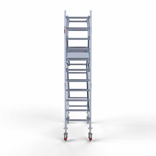 Andamio móvil completo 75 x 190 x 4,2 m altura de trabajo + doble barandilla frontal Euroscaffold Andamio móvil completo 75 x 190 x 4,2 m altura de trabajo + doble barandilla frontal