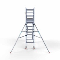 Euroscaffold Andamio móvil completo 75 x 250 x 4,2 m altura de trabajo + doble barandilla frontal Euroscaffold Andamio móvil completo 75 x 250 x 4,2 m altura de trabajo + doble barandilla frontal