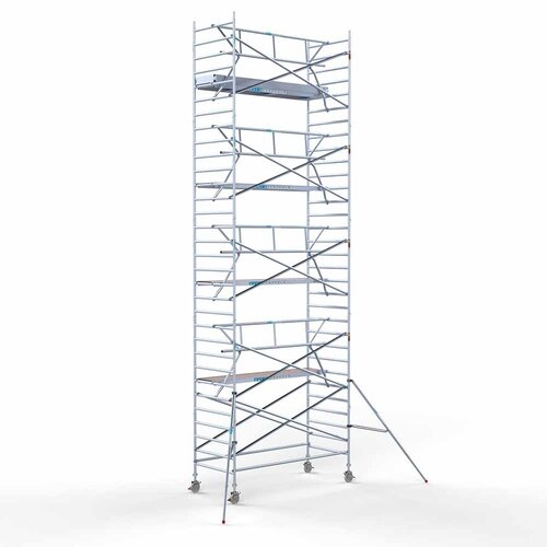 Andamio rodante completo 135 x 305 x 10,2 m altura de trabajo + barandillas simples delanteras Euroscaffold Andamio rodante completo 135 x 305 x 10,2 m altura de trabajo + barandillas simples delanteras