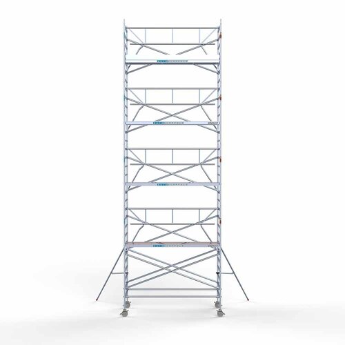 Andamio rodante completo 135 x 305 x 10,2 m altura de trabajo + barandillas simples delanteras Euroscaffold Andamio rodante completo 135 x 305 x 10,2 m altura de trabajo + barandillas simples delanteras