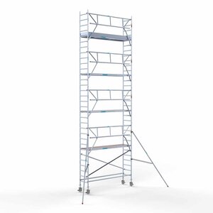 Euroscaffold Andamio móvil completo 75 x 305 x 10,2 m altura de trabajo + barandillas simples delanteras Euroscaffold Andamio móvil completo 75 x 305 x 10,2 m altura de trabajo + barandillas simples delanteras