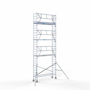 Euroscaffold Andamio móvil completo 75 x 305 x 9,2 m altura de trabajo + barandillas simples delanteras Euroscaffold Andamio móvil completo 75 x 305 x 9,2 m altura de trabajo + barandillas simples delanteras