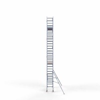 Euroscaffold Andamio móvil completo 75 x 250 x 9,2 m altura de trabajo + barandillas simples delanteras
