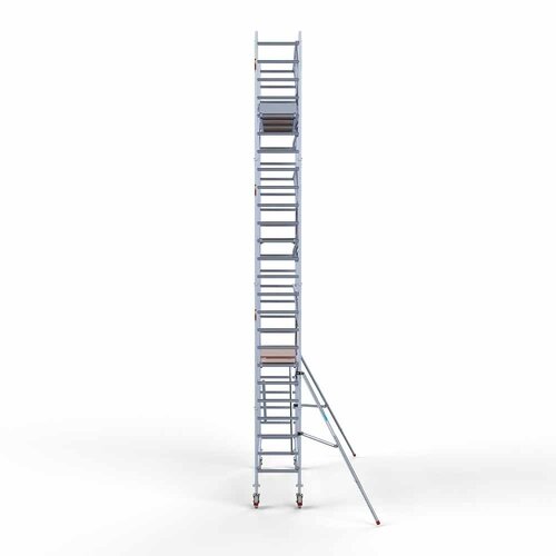 Andamio móvil completo 75 x 305 x 8,2 m altura de trabajo + barandillas simples delanteras Euroscaffold Andamio móvil completo 75 x 305 x 8,2 m altura de trabajo + barandillas simples delanteras