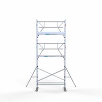 Euroscaffold Andamio móvil completo 75 x 250 x 7,2 m altura de trabajo + barandillas simples delanteras Euroscaffold Andamio móvil completo 75 x 250 x 7,2 m altura de trabajo + barandillas simples delanteras