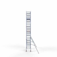 Euroscaffold Andamio móvil completo 75 x 250 x 7,2 m altura de trabajo + barandillas simples delanteras Euroscaffold Andamio móvil completo 75 x 250 x 7,2 m altura de trabajo + barandillas simples delanteras