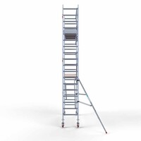 Euroscaffold Andamio móvil completo 75 x 305 x 6,2 m altura de trabajo + barandillas simples delanteras