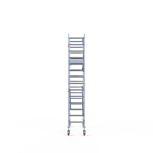 Andamio rodante completo 75 x 190 x 5,2 m altura de trabajo + barandillas simples delanteras Euroscaffold Andamio rodante completo 75 x 190 x 5,2 m altura de trabajo + barandillas simples delanteras