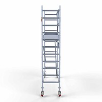 Euroscaffold Andamio móvil completo 75 x 305 x 4,2 m altura de trabajo + barandillas simples delanteras Euroscaffold Andamio móvil completo 75 x 305 x 4,2 m altura de trabajo + barandillas simples delanteras