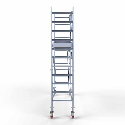 Andamio móvil completo 75 x 305 x 4,2 m altura de trabajo + barandillas simples delanteras Euroscaffold Andamio móvil completo 75 x 305 x 4,2 m altura de trabajo + barandillas simples delanteras