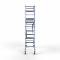 Euroscaffold Andamio móvil completo 75 x 190 x 4,2 m altura de trabajo + barandillas simples delanteras Euroscaffold Andamio móvil completo 75 x 190 x 4,2 m altura de trabajo + barandillas simples delanteras