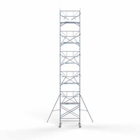 Euroscaffold Andamio rodante Individual 135 x 190 x 12,2 m altura de trabajo Euroscaffold Andamio rodante Individual 135 x 190 x 12,2 m altura de trabajo