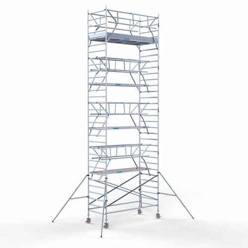 Andamio rodante Doble barandillas 135 x 305 x 10,2 m altura de trabajo Euroscaffold Andamio rodante Doble barandillas 135 x 305 x 10,2 m altura de trabajo