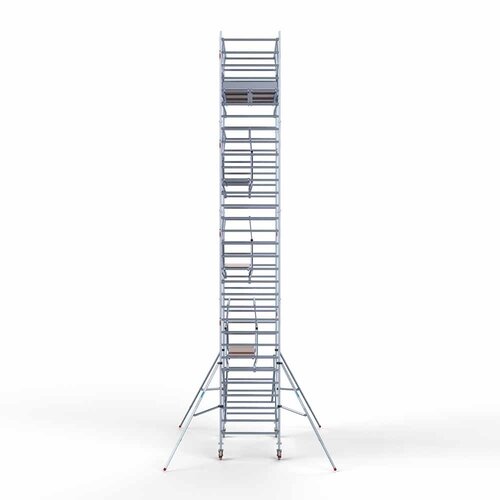 Andamio rodante Doble barandillas 135 x 250 x 10,2 m altura de trabajo Euroscaffold Andamio rodante Doble barandillas 135 x 250 x 10,2 m altura de trabajo