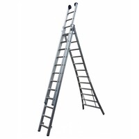 MAXALL Escalera de reforma de tres tramos doblada hacia fuera 3x7