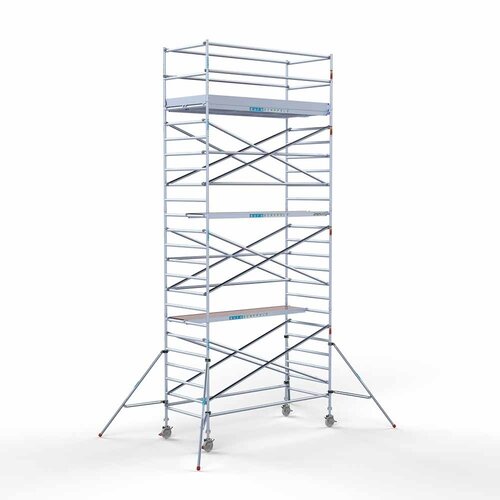 Andamio móvil Euro 135 x 305 x 8,2 m altura de trabajo Euroscaffold Andamio móvil Euro 135 x 305 x 8,2 m altura de trabajo