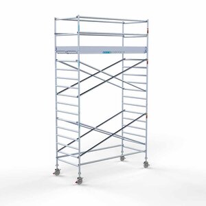 Euroscaffold Andamio rodante Euro 135x305 6,2 m altura de trabajo Andamio rodante Euro 135x305 6,2 m altura de trabajo