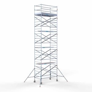 Euroscaffold Andamio móvil Euro 135 x 250 x 10,2 m altura de trabajo Euroscaffold Andamio móvil Euro 135 x 250 x 10,2 m altura de trabajo