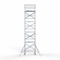 Euroscaffold Andamio móvil Euro 135 x 190 x 10,2 m altura de trabajo