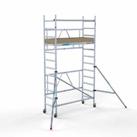 Euroscaffold Andamios plegables 75x190x 4,7 m altura de trabajo incl. estabilizadores Euroscaffold Andamios plegables 75x190x 4,7 m altura de trabajo incl. estabilizadores