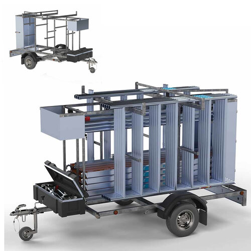 Remolque para andamios 3,05 metros - Con cerradura Euroscaffold Remolque para andamios 3,05 metros - Con cerradura