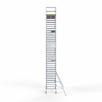 Euroscaffold Andamio móvil básico 135 x 305 x 12,2 m de altura de trabajo Euroscaffold Andamio móvil básico 135 x 305 x 12,2 m de altura de trabajo