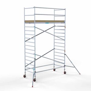 Euroscaffold Base andamio móvil 135 x 305 x 6,2 m altura de trabajo Euroscaffold Base andamio móvil 135 x 305 x 6,2 m altura de trabajo