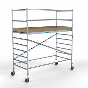 Euroscaffold Andamio móvil básico 135 x 305 x 4,2 m altura de trabajo Andamio móvil básico 135 x 305 x 4,2 m altura de trabajo