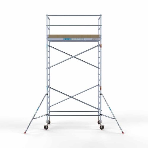 Andamio móvil básico 135 x 250 x 6,2 m de altura de trabajo Euroscaffold Andamio móvil básico 135 x 250 x 6,2 m de altura de trabajo