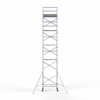 Euroscaffold Andamio móvil básico 135 x 190 x 12,2 m de altura de trabajo