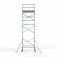 Euroscaffold Andamio móvil básico 135 x 190 x 8,2 m altura de trabajo Euroscaffold Andamio móvil básico 135 x 190 x 8,2 m altura de trabajo