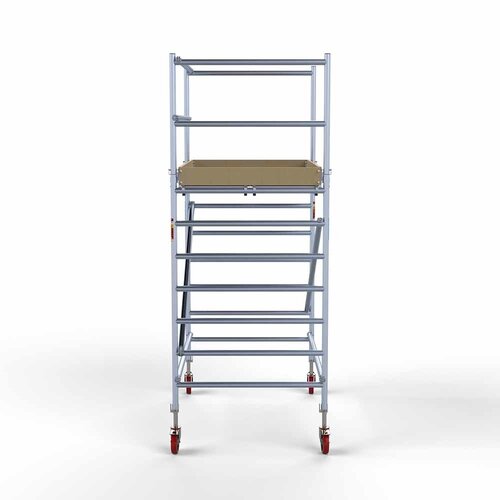 Andamio móvil básico 135 x 190 x 4,2 m de altura de trabajo Euroscaffold Andamio móvil básico 135 x 190 x 4,2 m de altura de trabajo