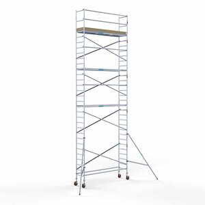 Euroscaffold Andamio móvil básico 75 x 305 x 10,2 m altura de trabajo Andamio móvil básico 75 x 305 x 10,2 m altura de trabajo