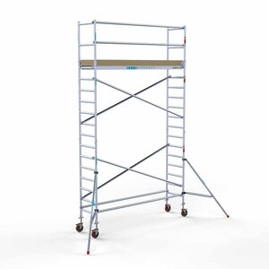 Euroscaffold Andamio móvil básico 75 x 305 x 6,2 m altura de trabajo Andamio móvil básico 75 x 305 x 6,2 m altura de trabajo