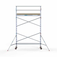 Euroscaffold Andamio móvil básico 75 x 305 x 6,2 m altura de trabajo