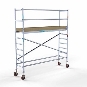 Euroscaffold Andamio móvil básico 75 x 305 x 4,2 m altura de trabajo Andamio móvil básico 75 x 305 x 4,2 m altura de trabajo