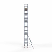 Euroscaffold Andamio móvil básico 75 x 250 x 10,2 m de altura de trabajo Euroscaffold Andamio móvil básico 75 x 250 x 10,2 m de altura de trabajo