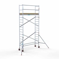 Euroscaffold Andamio móvil básico 75 x 250 x 6,2 m de altura de trabajo