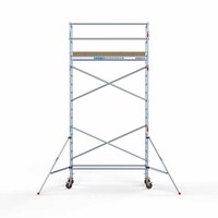 Euroscaffold Andamio móvil básico 75 x 250 x 6,2 m de altura de trabajo
