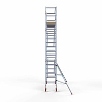 Euroscaffold Andamio móvil básico 75 x 250 x 6,2 m de altura de trabajo