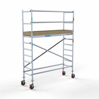 Euroscaffold Andamio móvil básico 75 x 250 x 4,2 m altura de trabajo