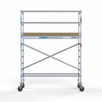 Euroscaffold Andamio móvil básico 75 x 250 x 4,2 m altura de trabajo