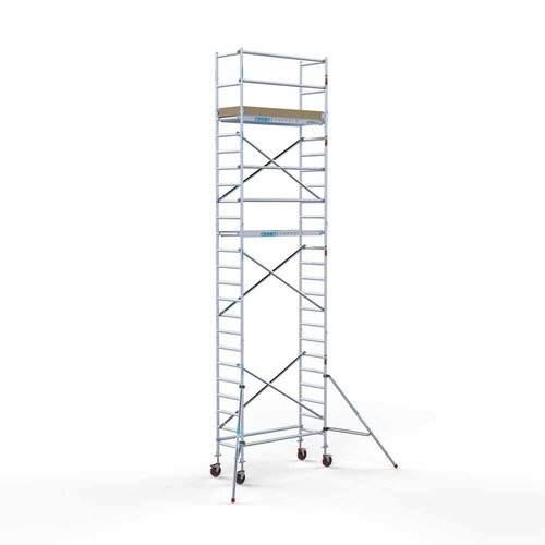 Andamio móvil básico 75 x 190 x 8,2 m de altura de trabajo Euroscaffold Andamio móvil básico 75 x 190 x 8,2 m de altura de trabajo