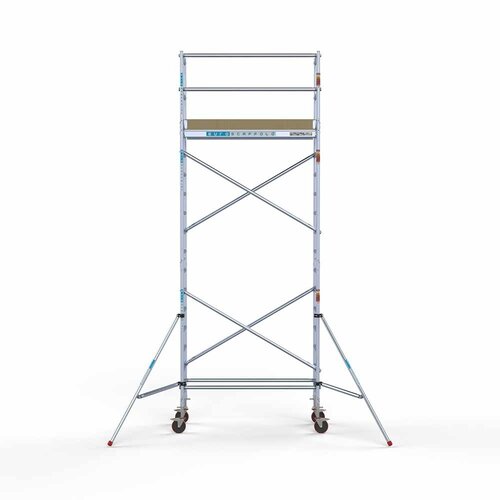 Andamio móvil básico 75 x 190 x 6,2 m altura de trabajo Euroscaffold Andamio móvil básico 75 x 190 x 6,2 m altura de trabajo